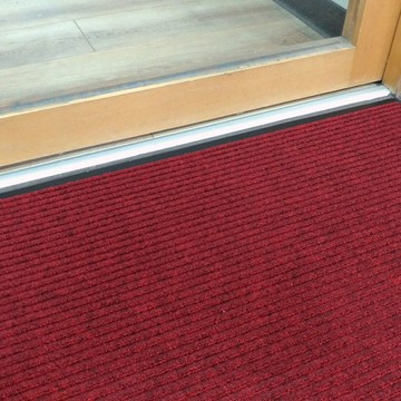 PVC條紋吸水地墊 紅款 90x120cm(3x4尺)