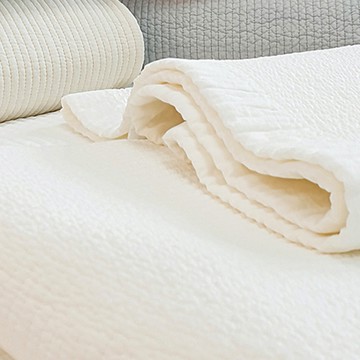 在家裡放蕩 全純棉 60支 棉花絨 床墊  Queen (155 x 210 cm)  白色