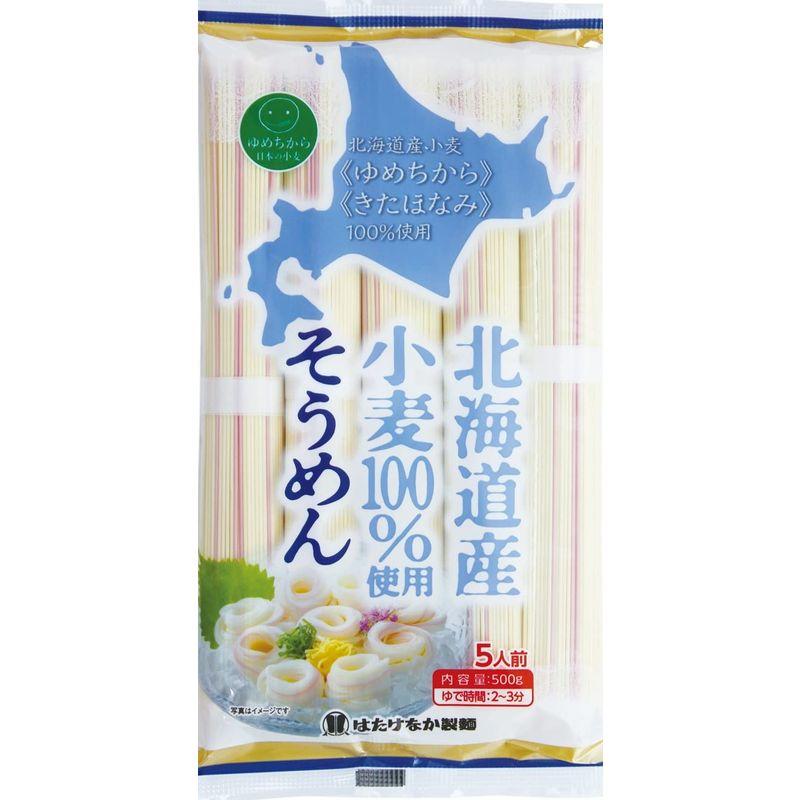 はたけなか製麺 北海道産小麦100％使用そうめん 500g×3個