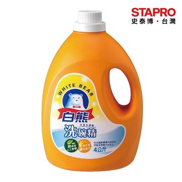 白熊 軟性洗碗精 4000cc 桶 【超商及蝦皮店到店 限購1桶】天然 不傷手 洗潔精｜史泰博EZ購