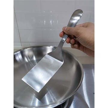 麥可廚 304不銹鋼煎鏟料理鏟鐵板燒鏟子披薩鏟手抓餅平頭烙餅鏟