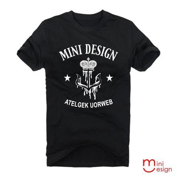Minidesign-皇冠海錨潮流設計短T 五色