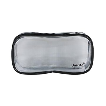 珠友Chuyu璃彩透明網格筆袋/PB-60675-05/酷黑