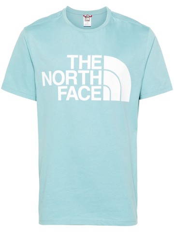 The North Face - logo-print cotton T-shirt - men - Cotton - L - Blue