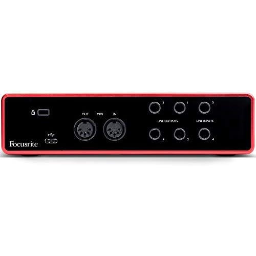 Focusrite Scarlett 4i4 USBオーディオ MIDIインターフェース (第3世代) 4xXLR-XLRケーブル付き