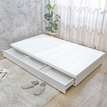 Boden-蕾雅3.5尺單人抽屜床底-單邊三抽