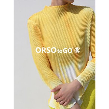 扎染褶皺上衣長袖開衫氣質大碼套裝寬松顯瘦修身減齡遮肚子不撞款