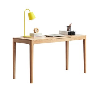 hoi! 源氏木語西雅圖橡木單抽1.0M實木書桌 Y90X02-原木色