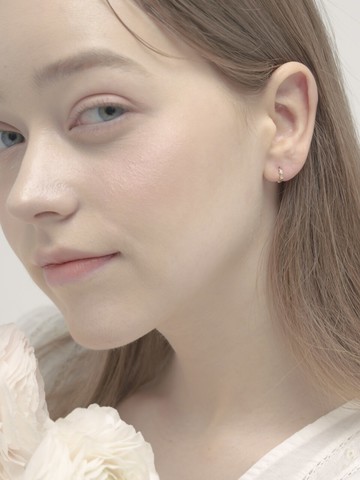 14k Minimal Heart Single One Touch Earring