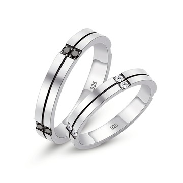 AchiCat．情侶對戒．925純銀戒指 守護愛．客製化刻字．情人對戒 尾戒．單個．情人節禮物．AS9006