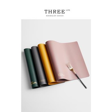 Tlife·Rectangle·純色皮革餐桌墊家用北歐防水防油隔熱墊 |長方