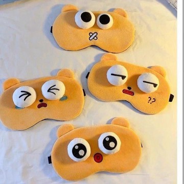 ✨壹灣出貨✨立體搞怪小熊睡眠眼罩遮光午睡男女卡通可愛冰敷緩解眼疲勞護眼罩