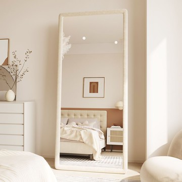 全身鏡高級感女生臥室穿衣鏡法式奶油風落地鏡網紅鏡子家用試衣鏡J-76公司貨