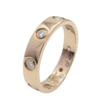 Cartier 卡地亞 18K玫瑰金 8顆鑽石 Love 戒指 49 【二手名牌BRAND OFF】
