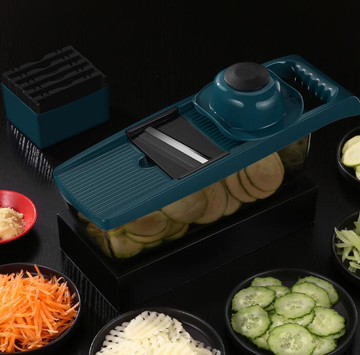 多功能切菜神器家用土豆胡蘿卜青瓜黃瓜刨絲器擦片機插板【摩可美家】