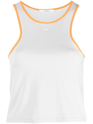 Amomento - sleeveless cropped tank top - women - Polyester - 0 - Grey