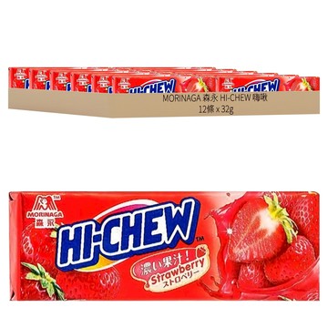 MORINAGA 森永 HI-CHEW 嗨啾 草莓口味軟糖  32g  12條