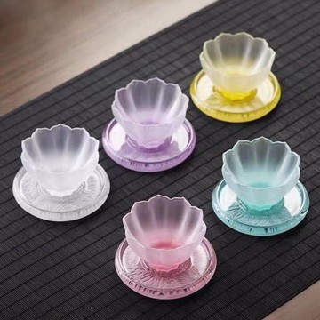 玻璃茶具套裝現代簡約家用耐熱耐高溫水晶顏值蓮花茶女性防燙跨境