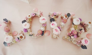 不凋花文字/乾燥花/英文字母/訂做