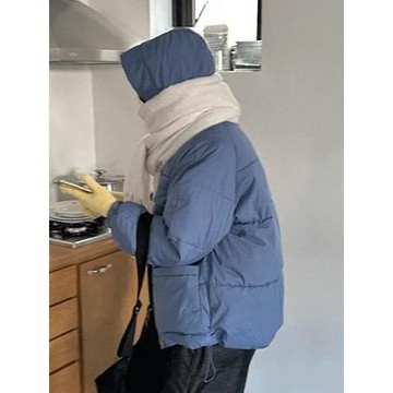 Codibook｜韓國 DAILYJOU 簡約連帽抽繩保暖鋪棉外套［預購］羽絨外套 女裝