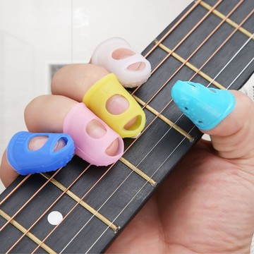 【iLearnMusic 內湖店】吉他指套 | 彈吉他不痛神器 指尖保護器 矽膠柔軟舒適 民謠/電吉他適用 1組5個