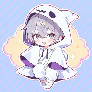 Nekonoko 2026 萬聖節特輯 月亮貼紙 渴望變成鬼魂的夜晚