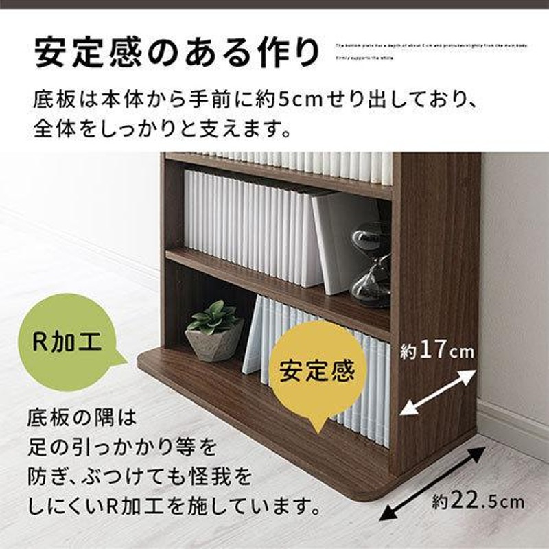 開梱設置サービス付き】 本棚 薄型 約 側板奥行17cm 奥行22.5 高さ180cm 幅60cm コミックラック シェルフ 大容量 省スペース 漫画  文庫本 可動棚 壁面 木製 | LINEブランドカタログ