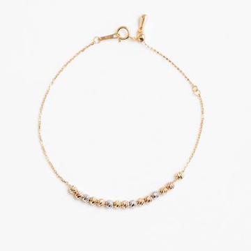 A jane 18K金 星躍時光 三色珠鍊手鍊 A052503-003