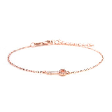 ART64 純銀手鍊 心扉之鑰 affy系列 925純銀 美鑽款 玫瑰金色 女生手鍊 情人節禮物 母親節禮物