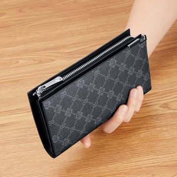 英皇保羅男長款錢包奢侈品潮牌錢夾2024新款時尚高檔多功能手拿包