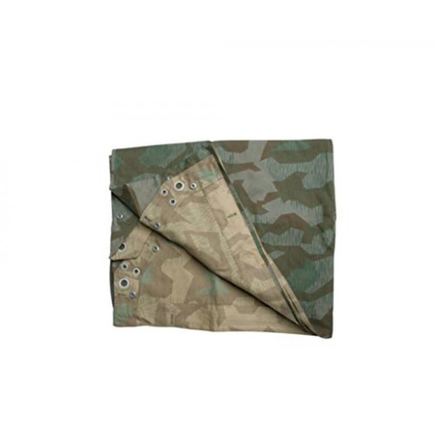 WWII WW2 GERMAN ARMY SPLINTER CAMO REVERSIBLE PONCHO TENT ZELTBAHN 68'' x  96