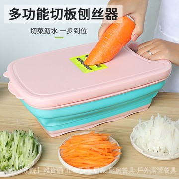 可開發票✨傢用切菜刀菜闆二閤一多功能切菜器廚房神器削土豆絲刨絲器削皮刀 #免運