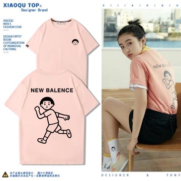 張子楓短袖t恤女nb聯名2021夏季新款寬松情侶裝男生潮牌上衣
