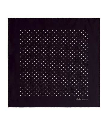 Ralph Lauren Purple Label Silk Polka-Dot Pocket Square