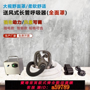 【台灣公司 可打統編】鑫勵電動強制送風長管呼吸器噴漆化工防毒面具防油煙粉塵防護面罩