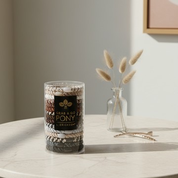 快速出貨⚡飲料續杯，髮圈就位【L. ERICKSON 官方旗艦】粗版 彈力髮圈桶 15入 〈經典派對〉