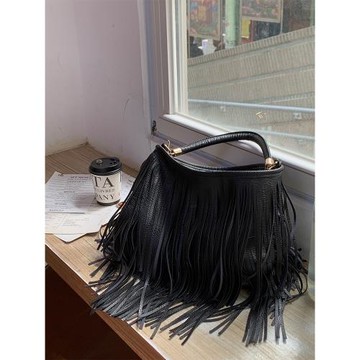 44AaSi  隨性街頭感 大容量腋下斜挎流蘇包包女休閑手提包