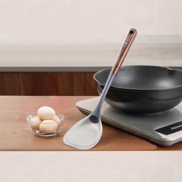 PUSH!廚房用品 升級款包鋼款不粘鍋鏟 耐高溫食品級不粘鍋鏟 鏟子炒菜鏟透明矽膠鏟炒勺 D372-2