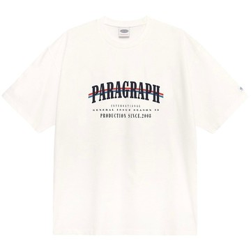 【PARAGRAPH】S13 NO.89 TWO LINE LOGO TEE 短T (IVORY 象牙色)