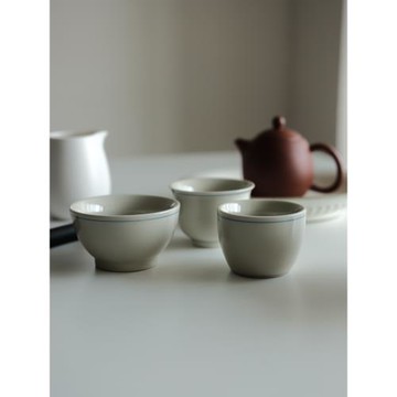 無聊茶友 茶器美搭合集21 單線秘色釉主人杯茶杯紫砂壺茶具搭配