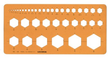 日本 UCHIDA 內田 六角形板 /片 No.109【APP滿額下單10%點數(單一帳號最高1000點)】4/30止