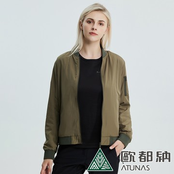 女款飛行夾克/風衣外套/防風外套(A1GA2122W軍綠/透氣/保暖)
