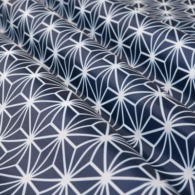 アストロ ポリエステル 生地 大判 約1×1.5m ネイビー 麻の葉柄 布 手芸 ハンドメイド 手作り DIY カットクロス 822-27