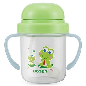 DOOBY 大眼蛙 新彈跳喝水杯 8個月以上  綠色  280cc  1個