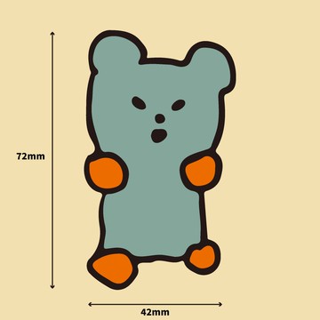 小熊軟糖防水貼紙 | 野菜口味