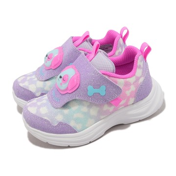 Skechers 童鞋 S Lights-Glimmer Kicks-Skech-Pets 小童 紫 粉 魔鬼氈 發光 302698NLVHP