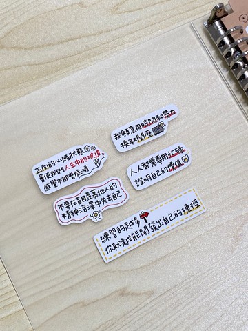 成功系列-白底防水貼紙/5張一包