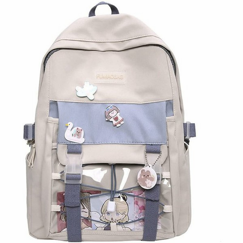 Porrasso 可愛い リュック レディース 人気 チャーム付き 軽量 大容量 カジュアル 高校生 通学リュック バックパック リュックサック ナイ 通販 Lineポイント最大get Lineショッピング