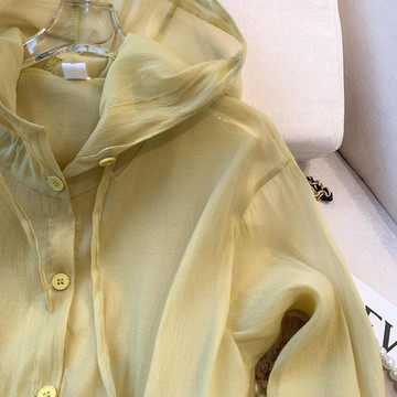 連帽防曬衣女外穿減齡漂亮洋氣黃色薄款夏季新款【聚寶屋】