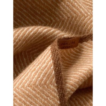 歐美 厚款人字紋提花純山羊絨圍巾秋冬季手工綁穗輕縮絨撞色圍脖